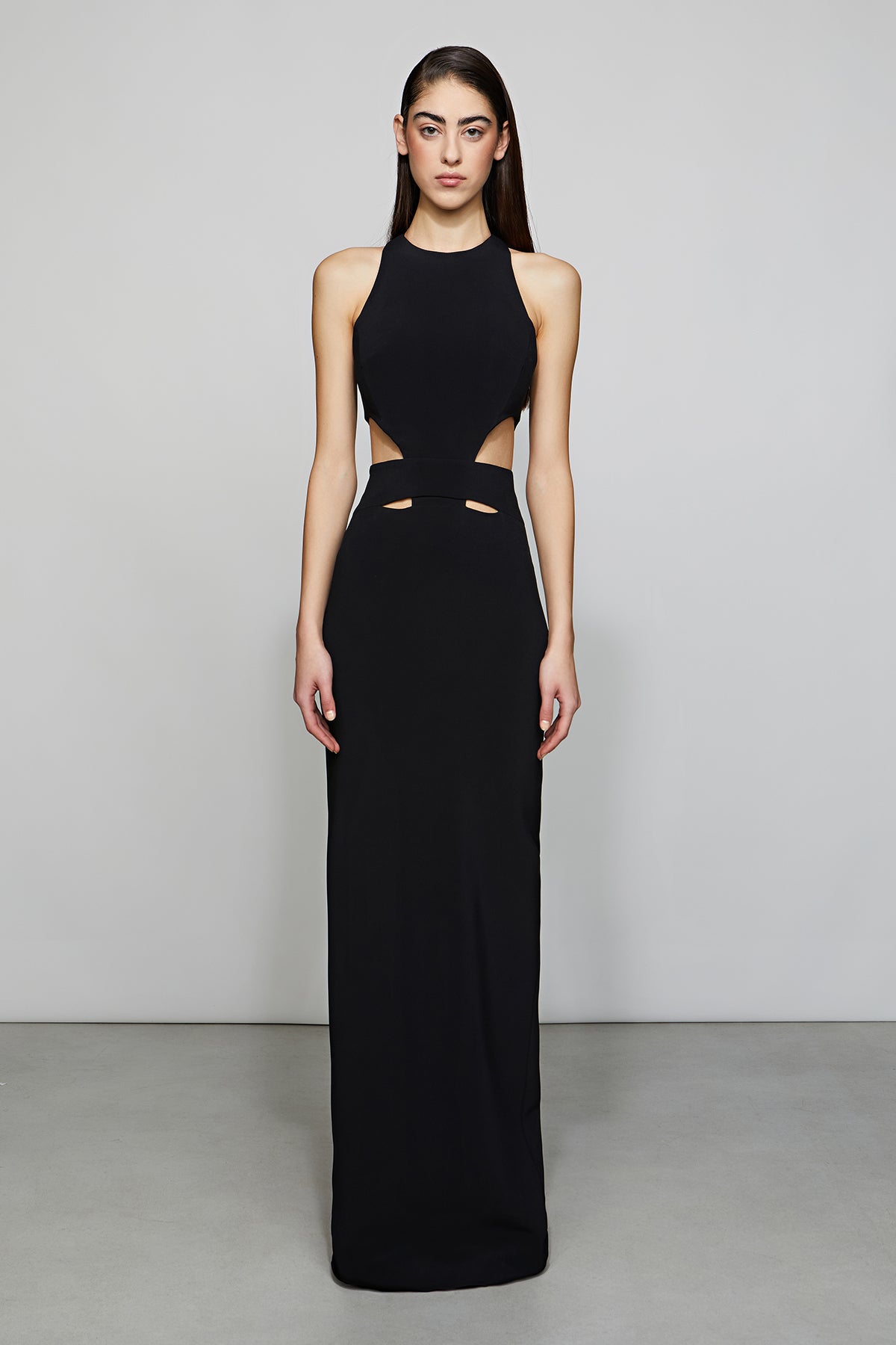 Etochs | Naomi Halter Cut Out Gown | Black