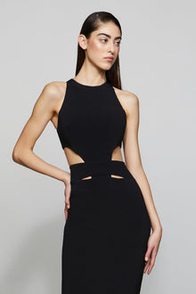 Etochs | Naomi Halter Cut Out Gown | Black
