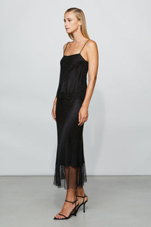 Etochs | Evangeline Crystal Net Top | Black