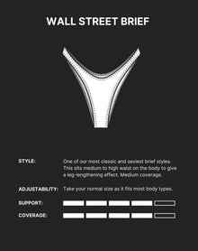 Wall Street Brief Bikini Bottom | Chrome Silver