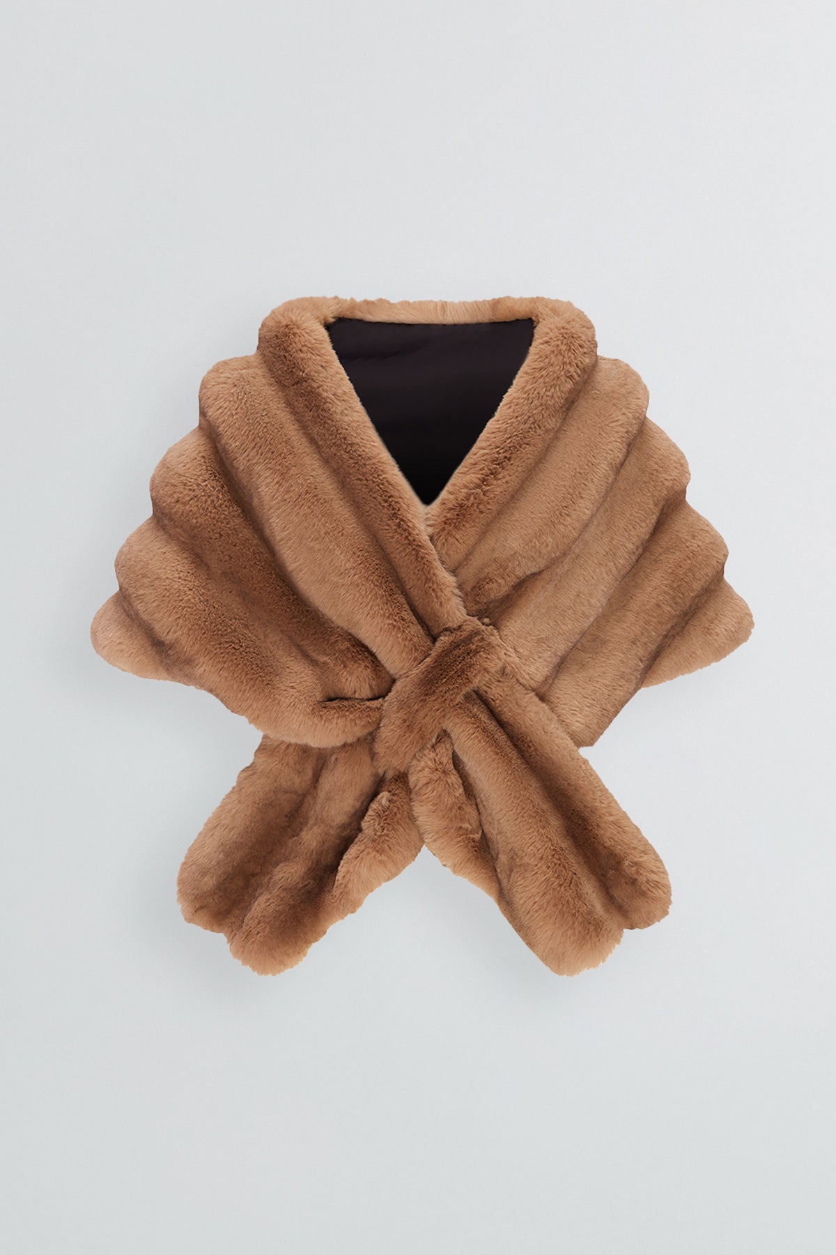 Etochs | Fur-Free Chinchilla Stole | Camel Chinch