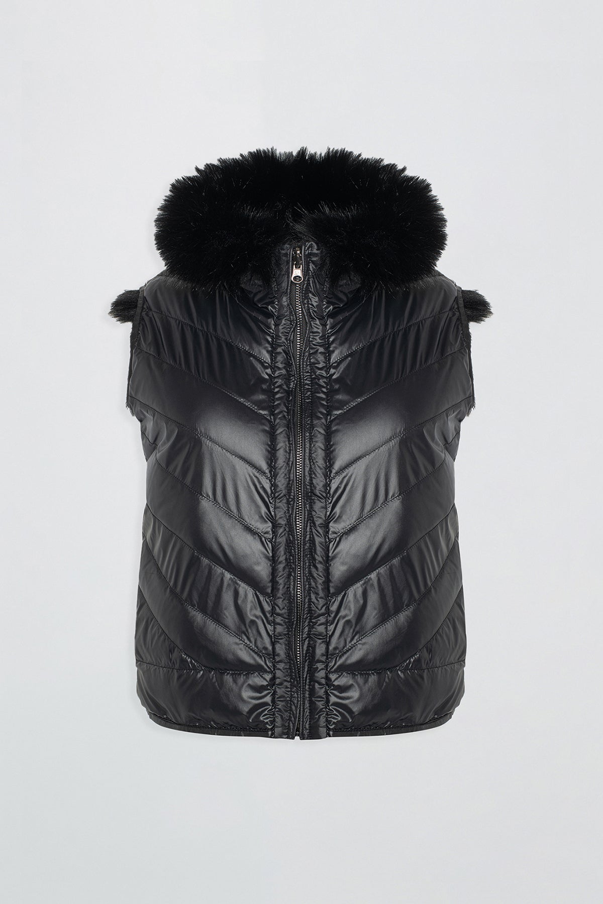 Etochs | Fur-Free Fox Reversible Vest | Black