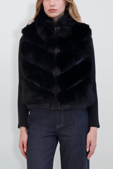 Etochs | Fur-Free Fox Reversible Vest | Black