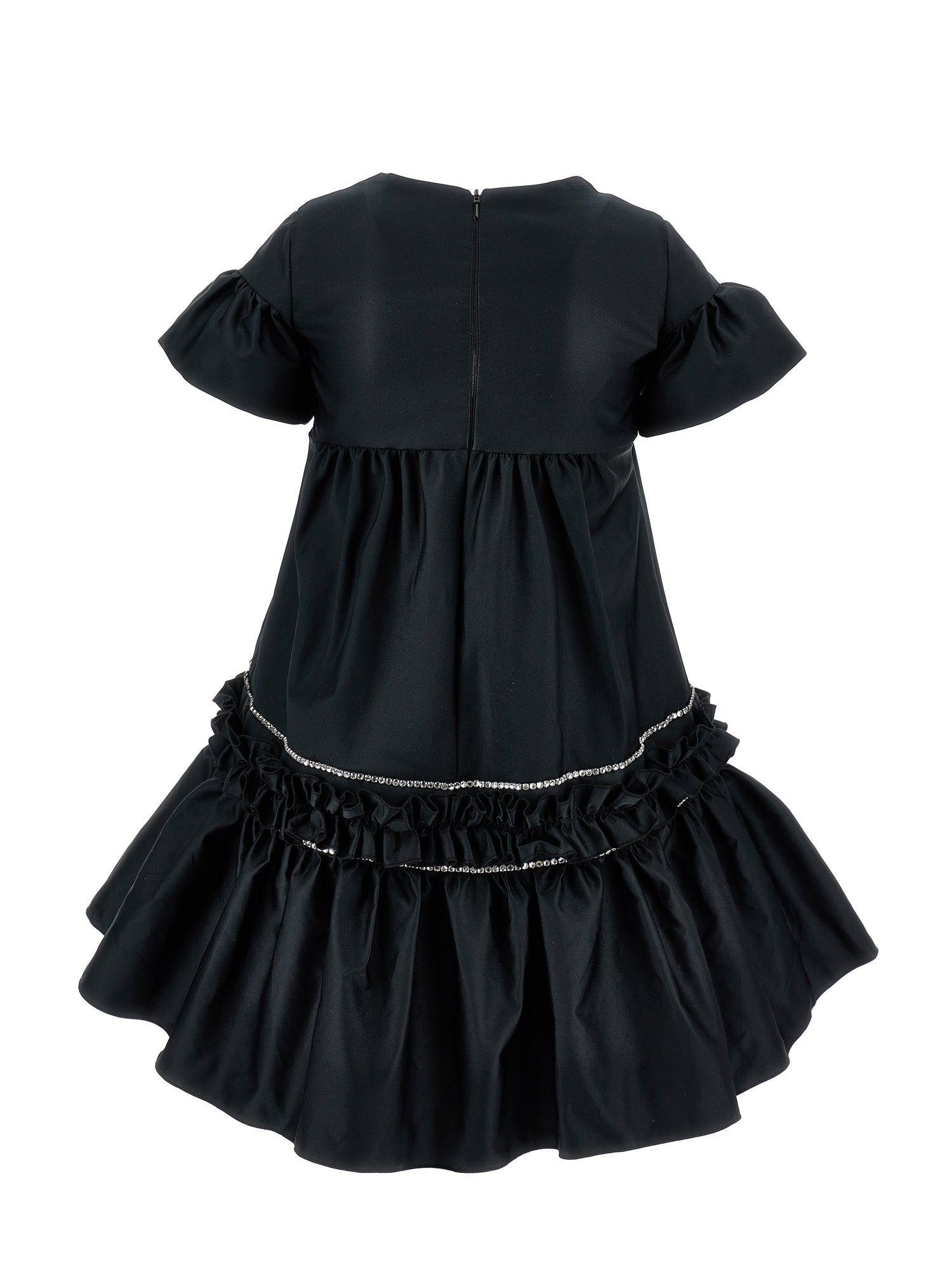 Girls | Duchesse Dress With Rhinestones | Black