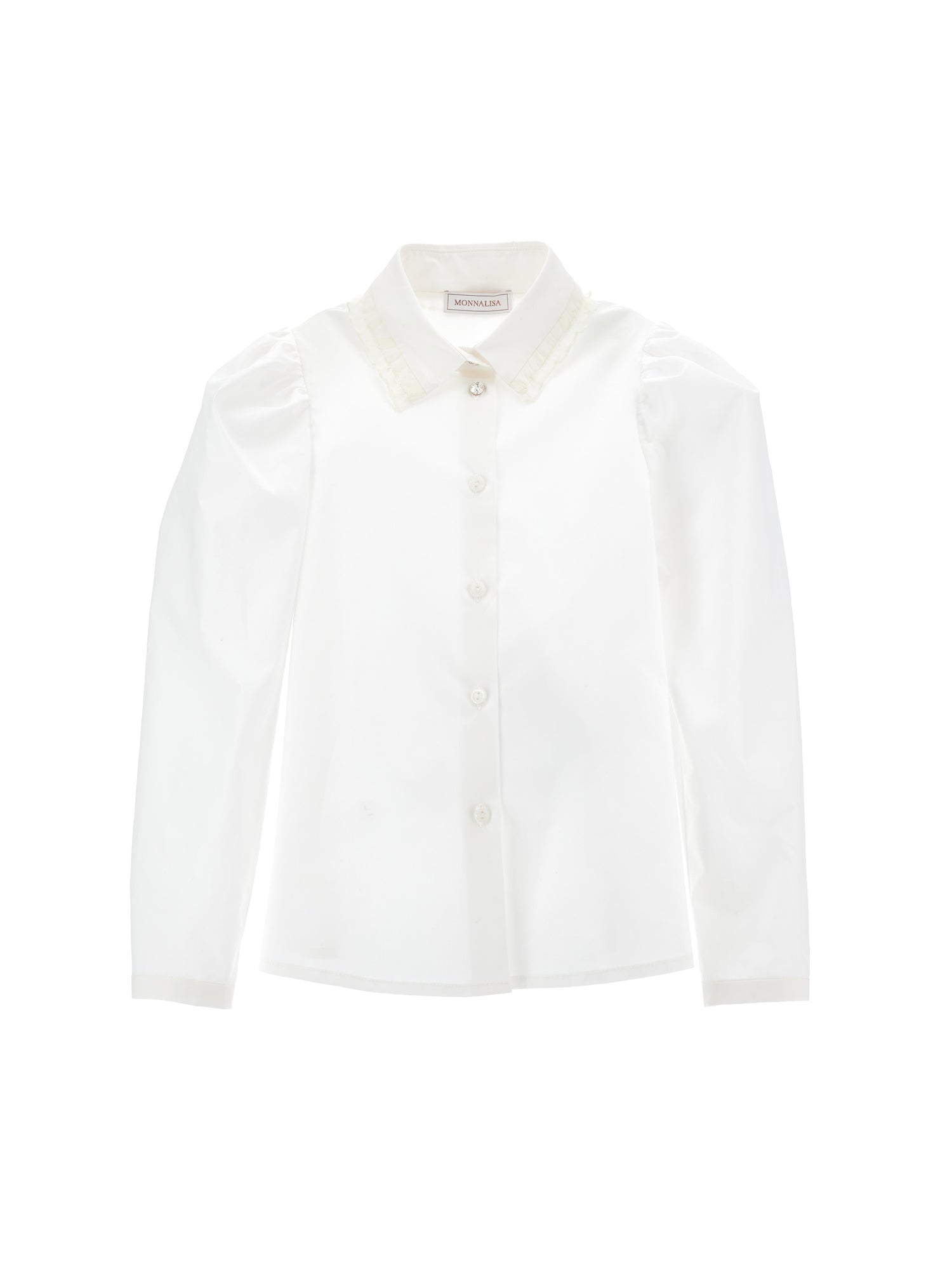 Girls | Cotton Shirt With Trim | Cream