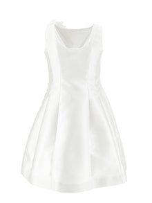 Girls | Mikado Dress With Flower Vine | Cream