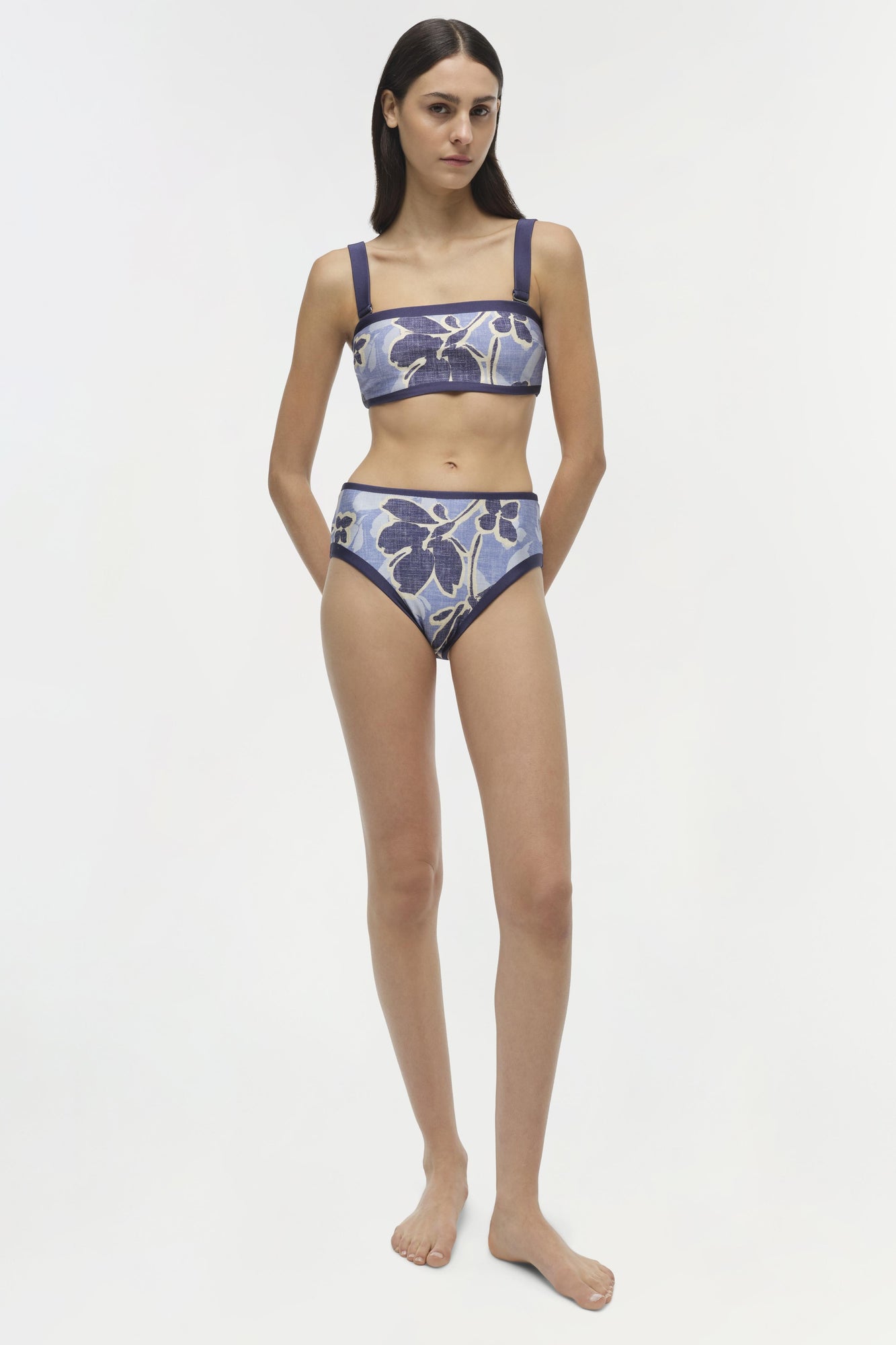 Womens | Luthea Bikini Top | Blue Hydrangea Floral