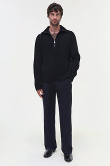 Mens | Henry Half Zip | Black
