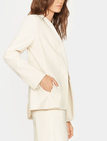 Slit Cuff Crepe Blazer - Halston
