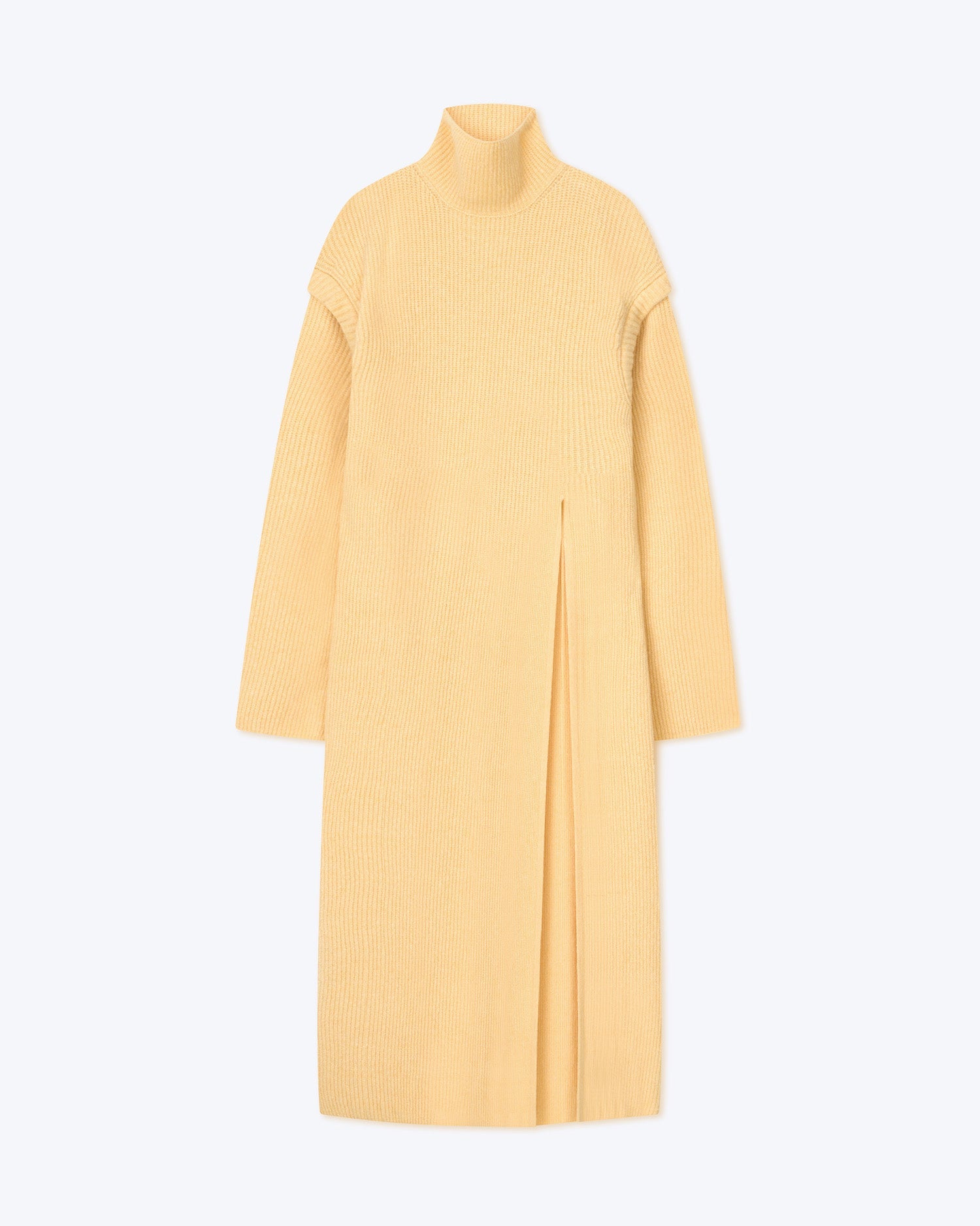 Gida Cashmere Merino Split Sweater Dress | Pale Yellow