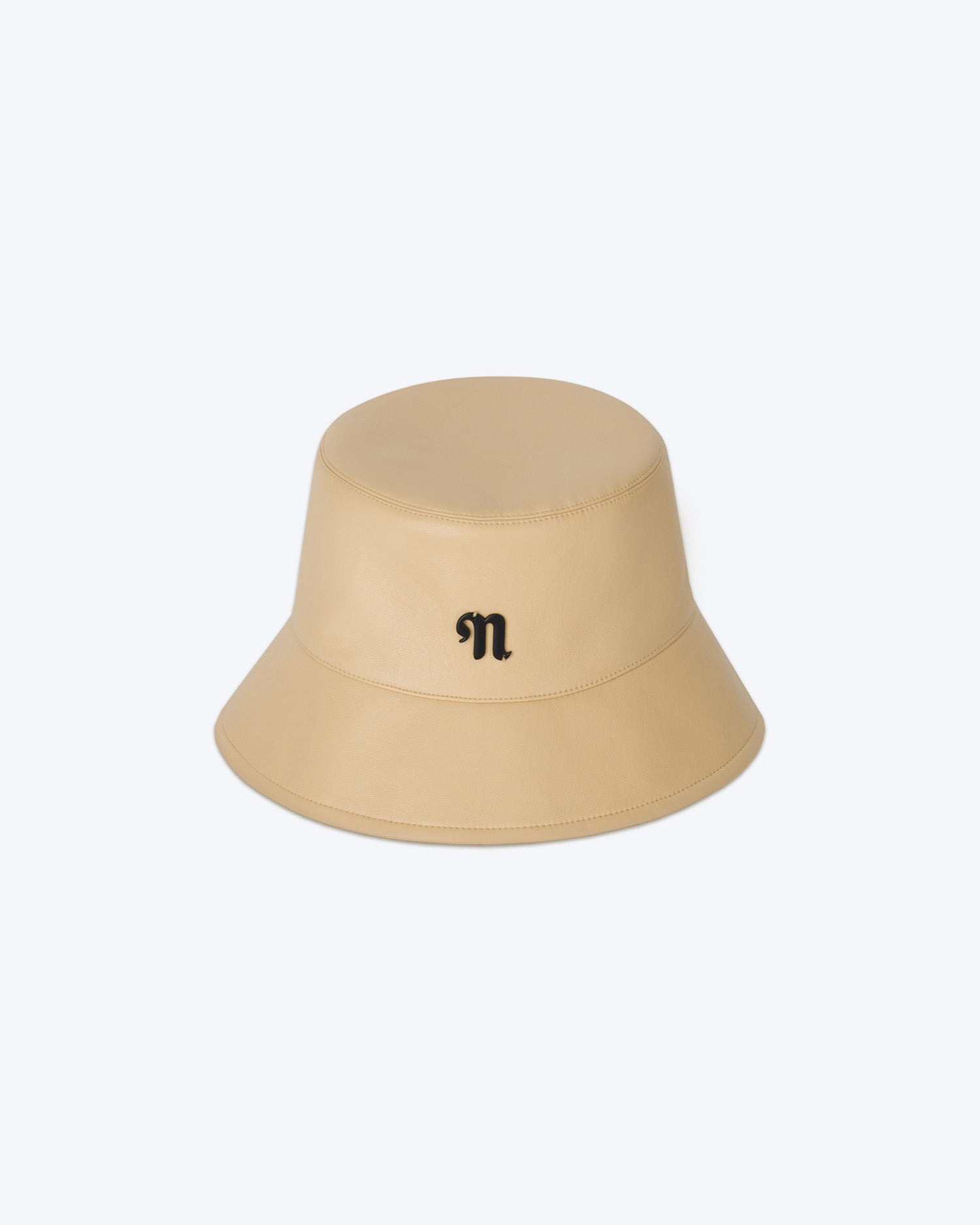 Caran Regenerated Leather Bucket Hat | Vintage Creme