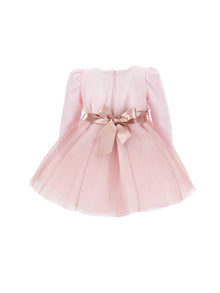 Girls | Graduated Tulle Dress | Pink+Cream