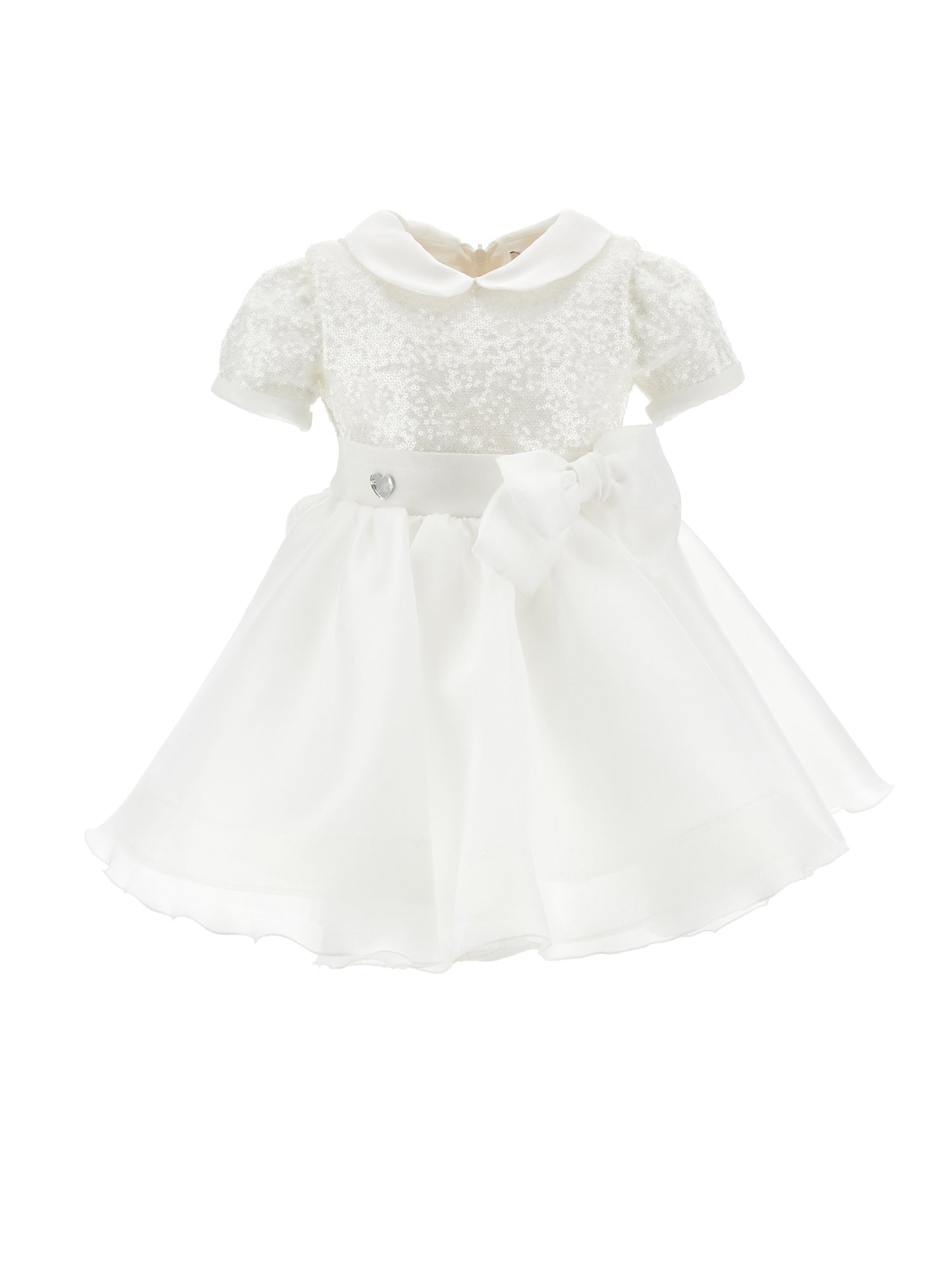 Girls | Organza And Sequin Dress | Cream