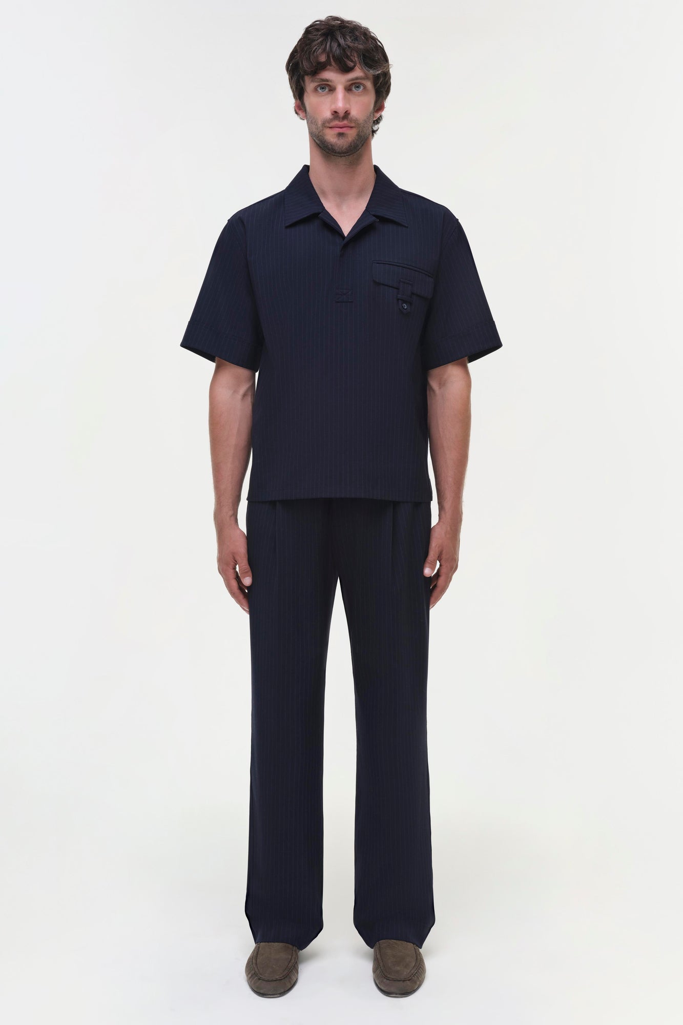 Mens | Ranaldo Popover | Midnight Stripe