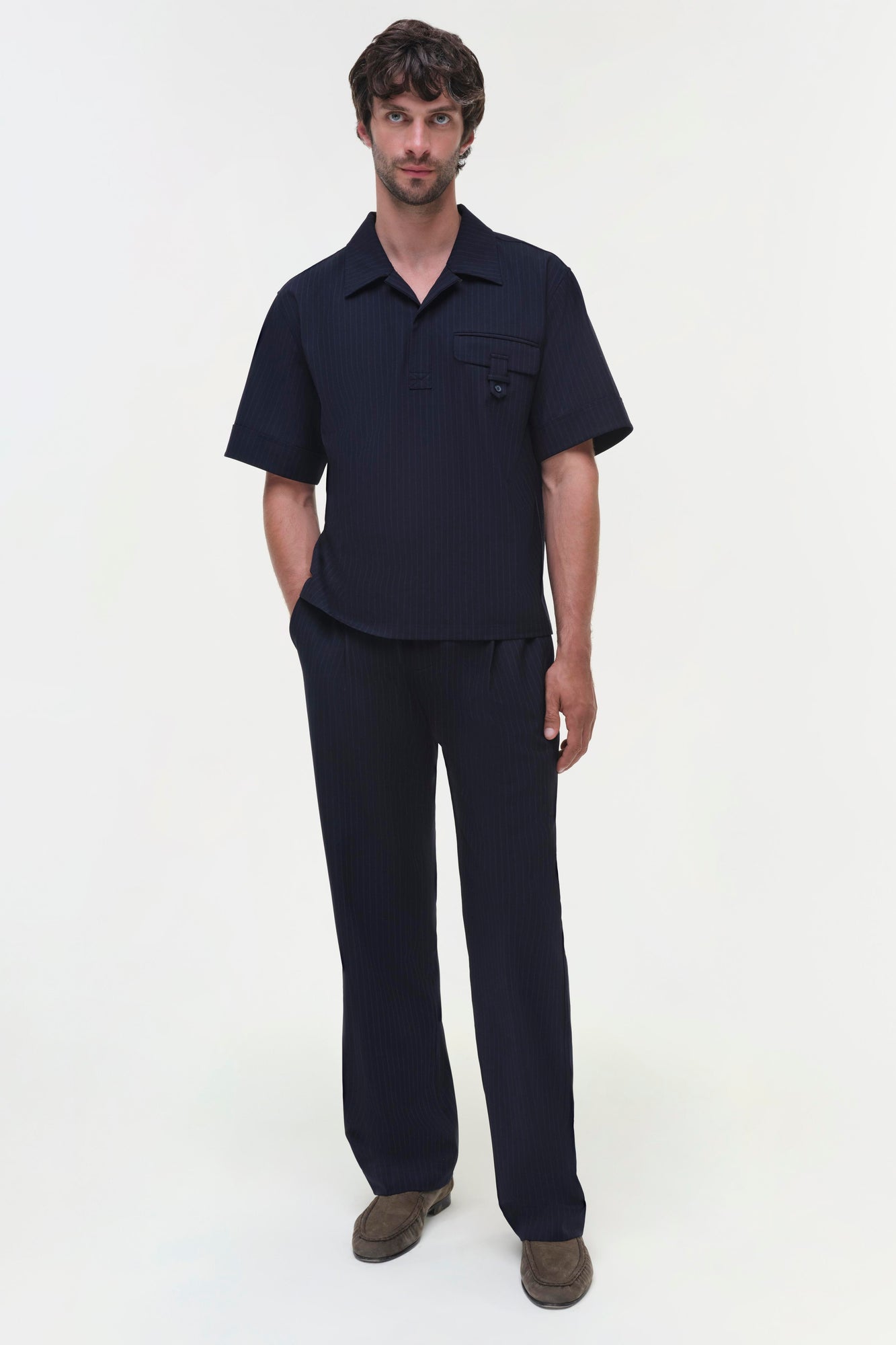 Mens | Ranaldo Popover | Midnight Stripe