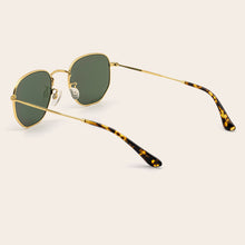 Womens | Nico Hexagonal German Stainless Steel Sunglasses | Gold