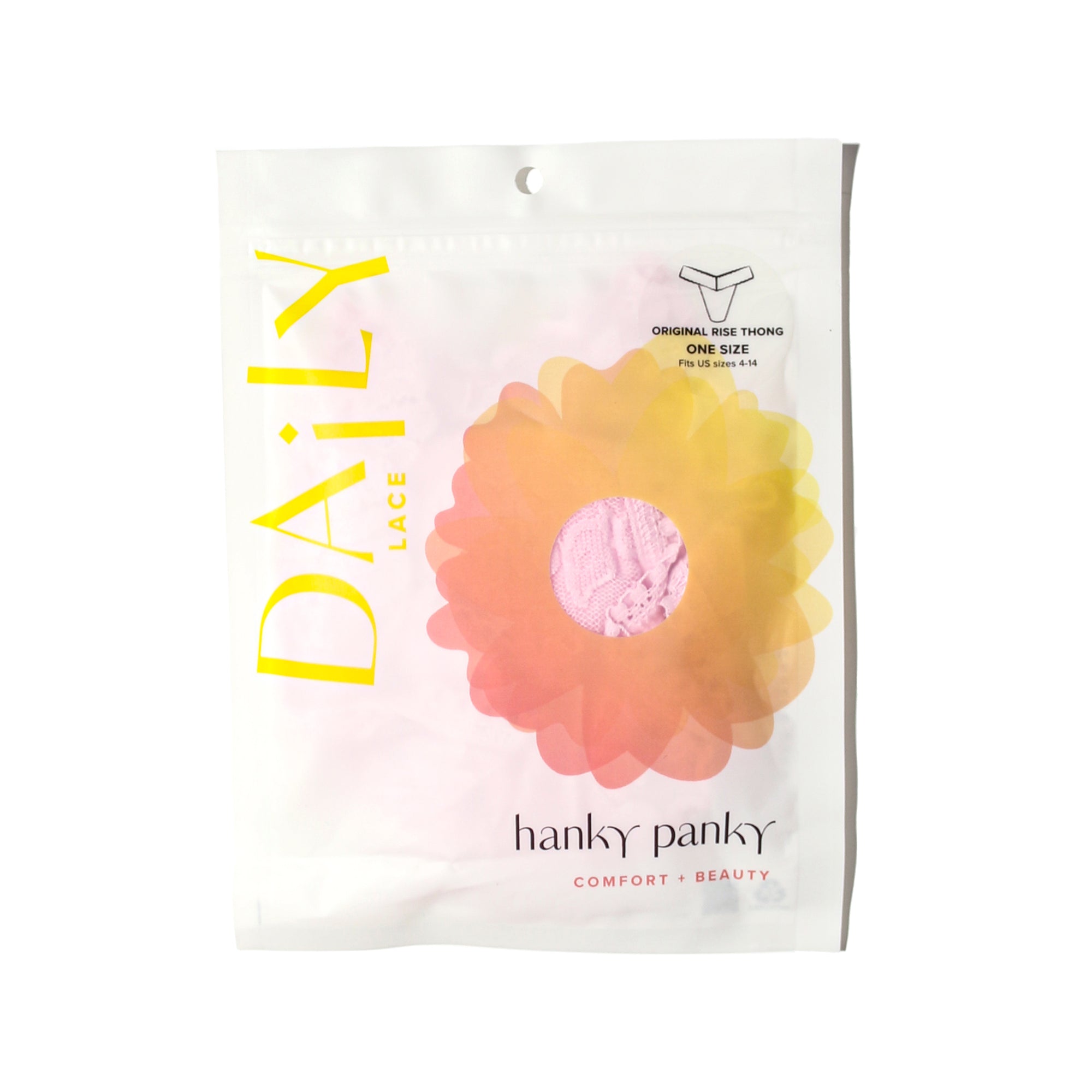 Daily Lace Original Rise Thong | Fairy Dust (Pink)