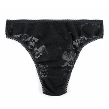 Daily Lace High-Cut Thong | Black