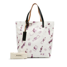 Marni | Pre-Owned Printed Tote Bag | White