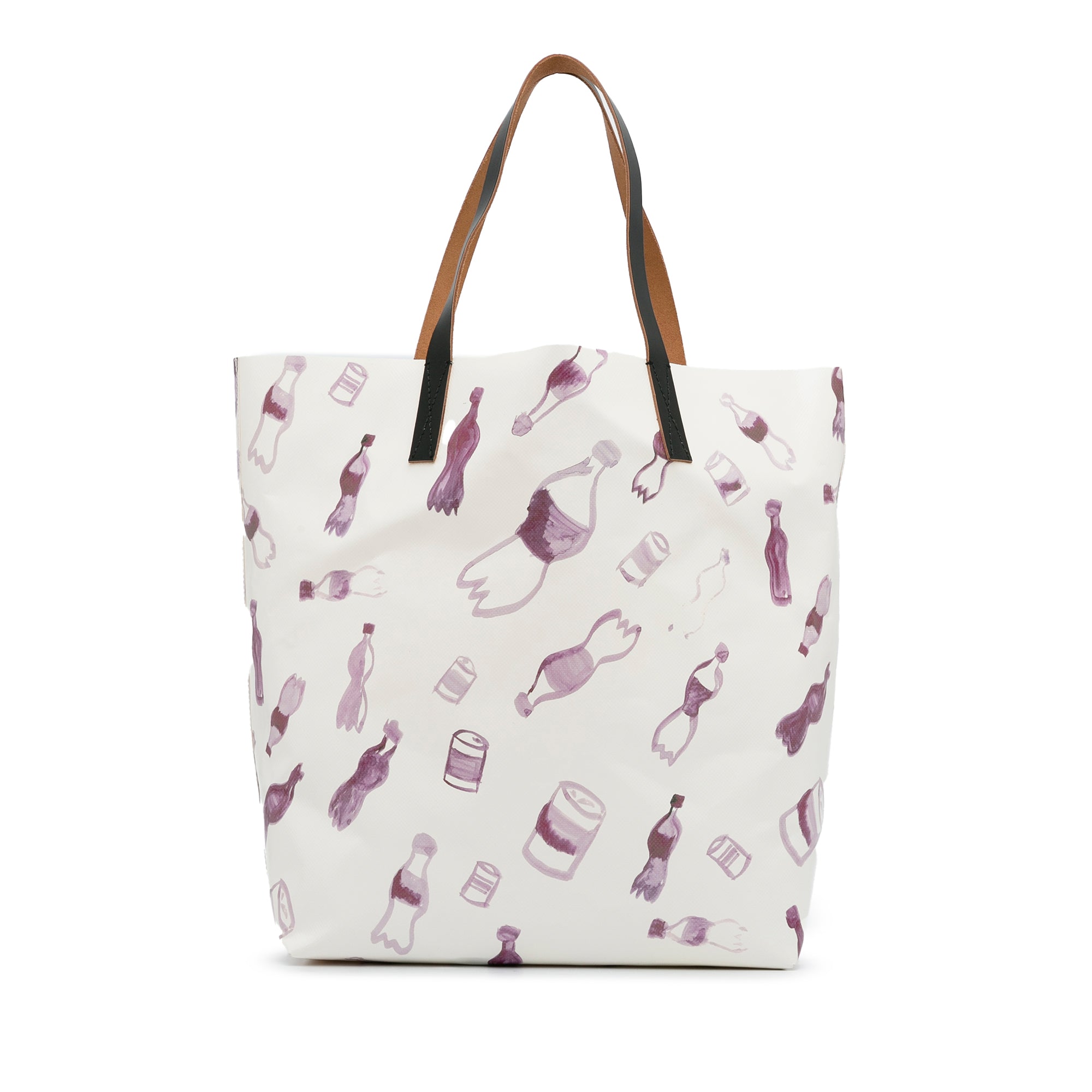 Marni | Pre-Owned Printed Tote Bag | White