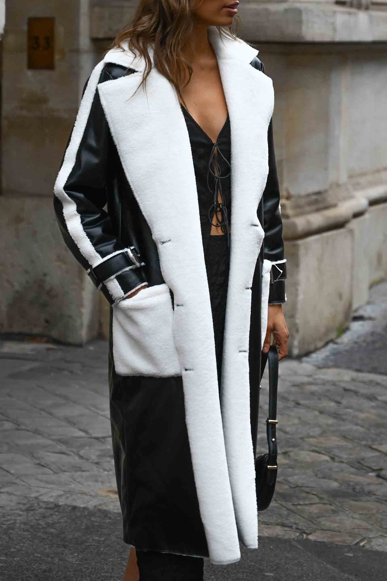 Dakota Reversible Coat | Black & White