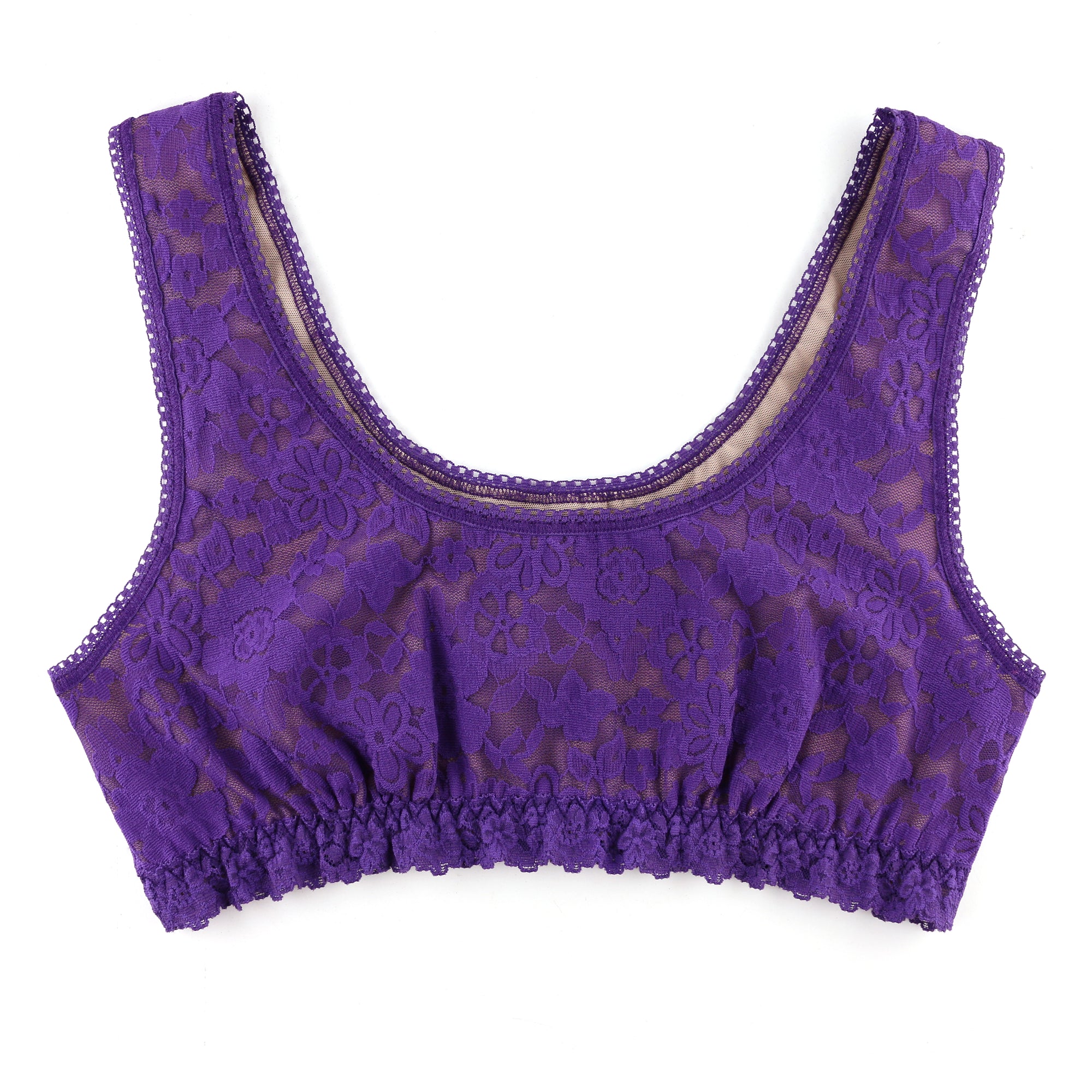 Daily Lace Lined Scoop Neck Bralette | Cassis Purple