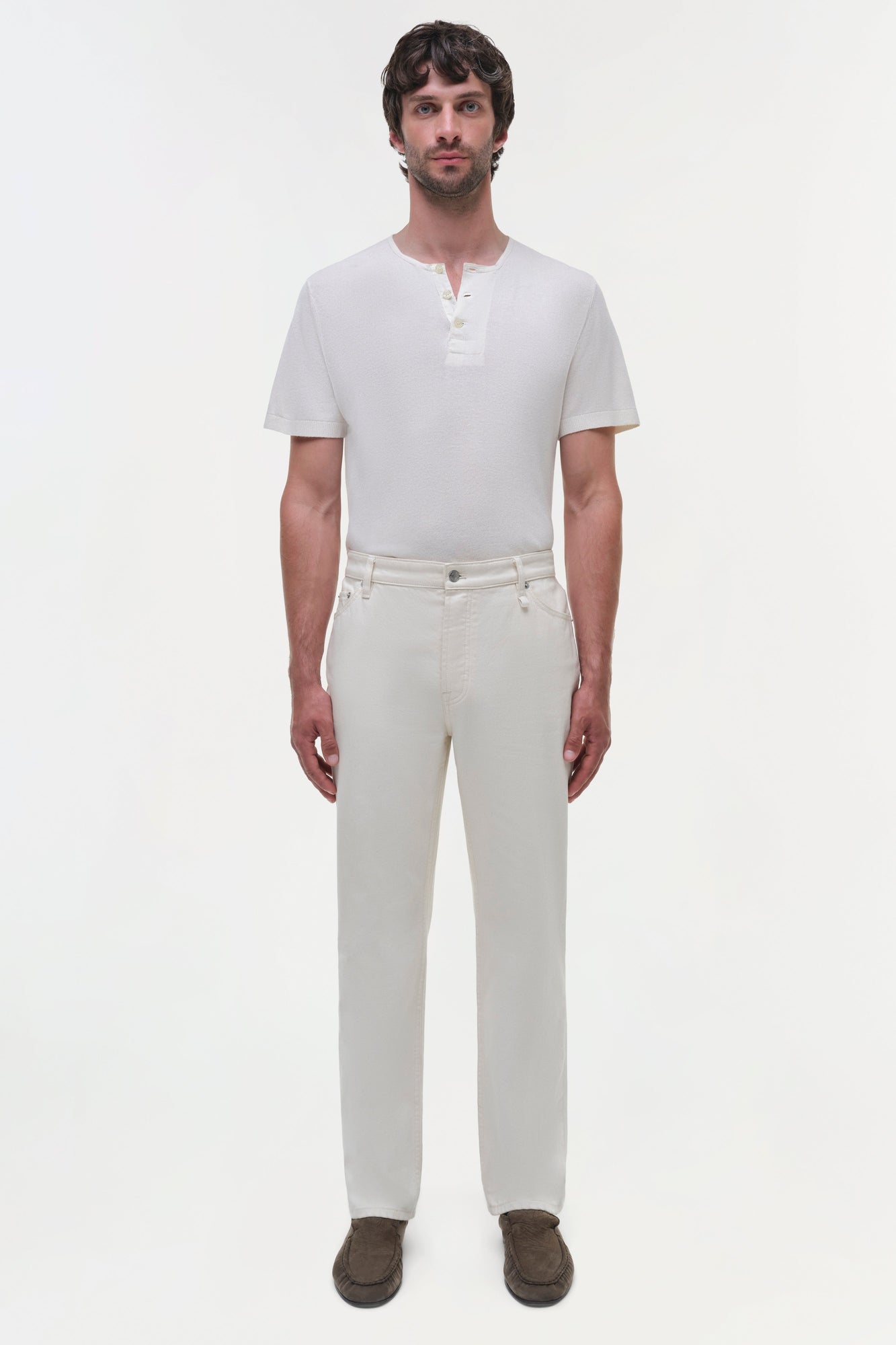 Mens | Ardie Wide Leg Jean | Cream