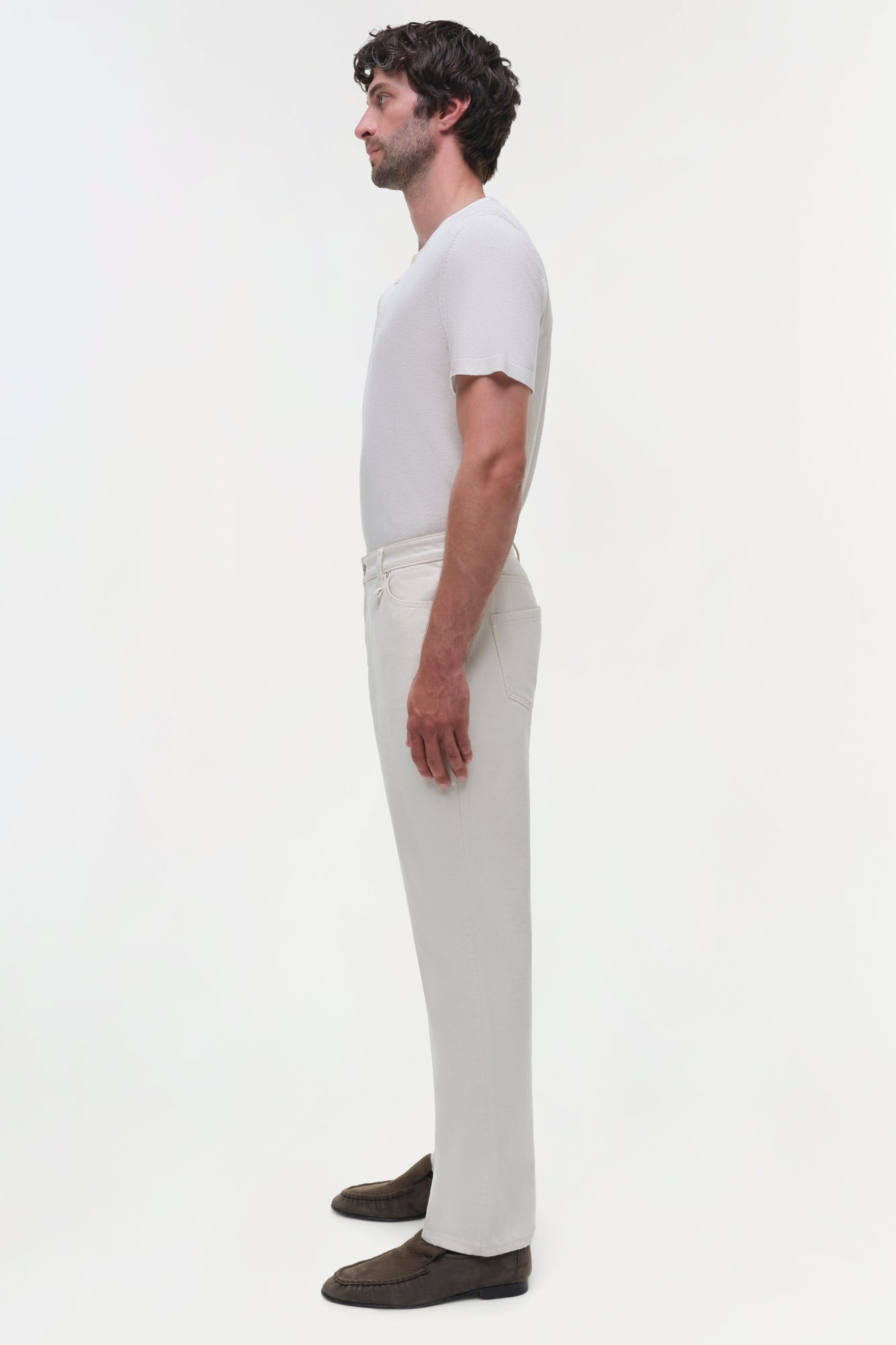 Mens | Ardie Wide Leg Jean | Cream