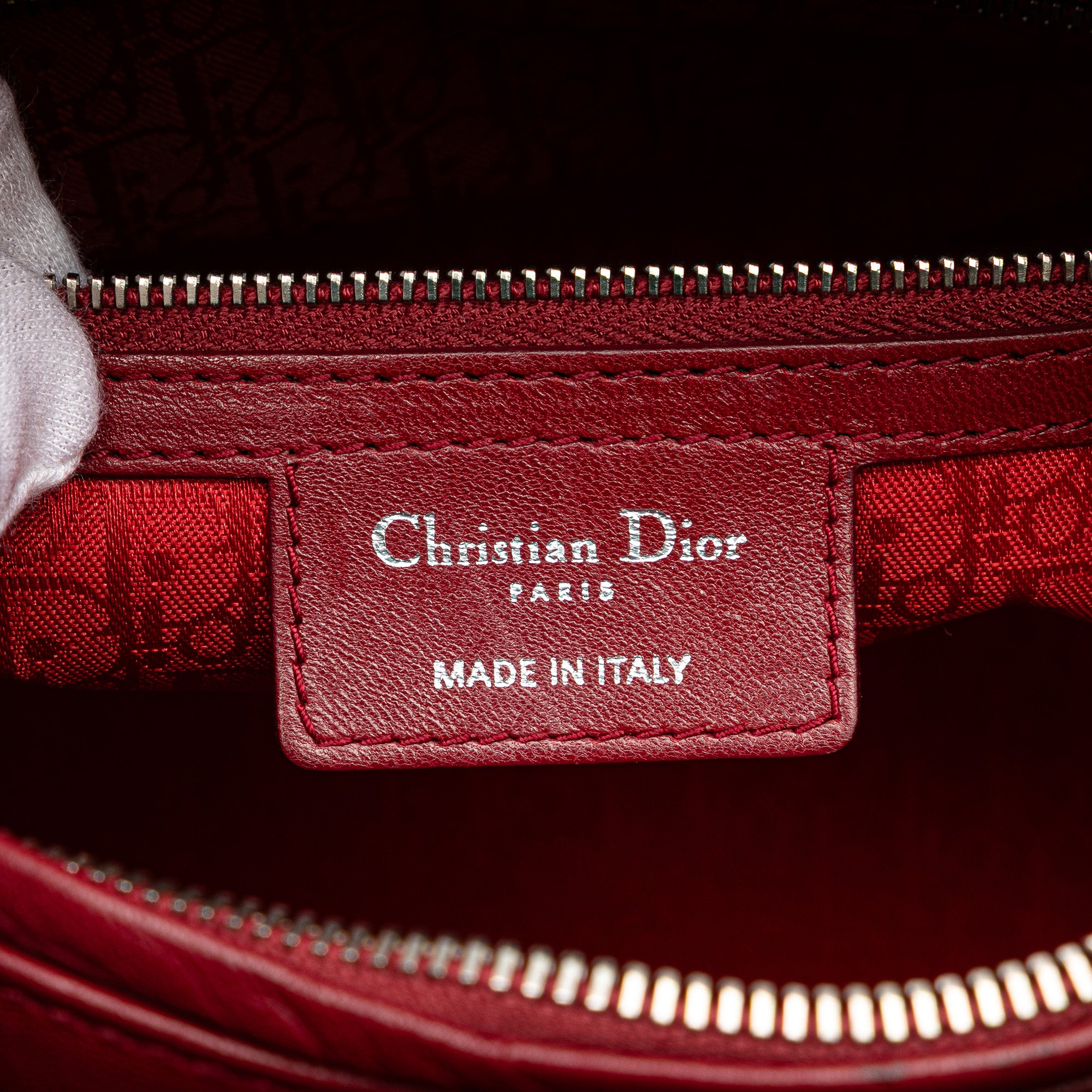 Dior | Pre-Owned Large Lambskin Cannage Lady | Brown