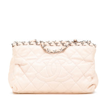 Chanel | Pre-Owned Mini Quilted Lambskin Chain Me Tote | Brown/Light Beige