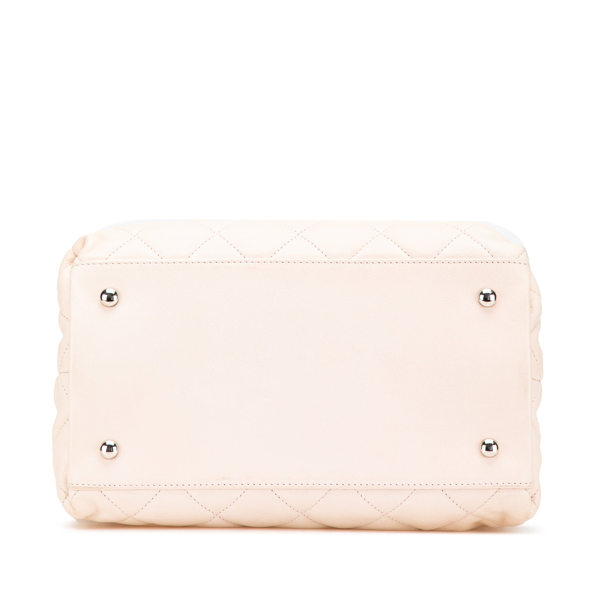 Chanel | Pre-Owned Mini Quilted Lambskin Chain Me Tote | Brown/Light Beige