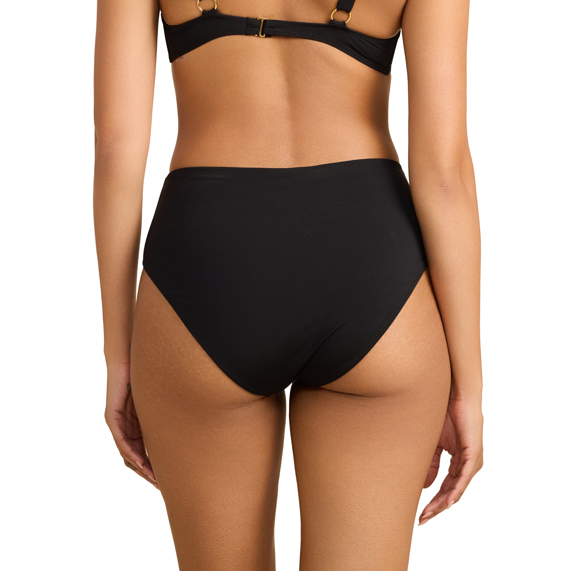 Swim High Rise Bottom | Black