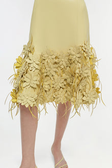 Womens | Loulou Vegan Leather Midi Dress | Buttercream Multi