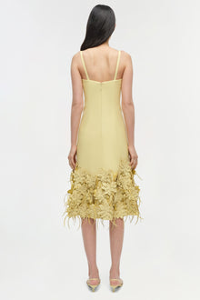 Womens | Loulou Vegan Leather Midi Dress | Buttercream Multi