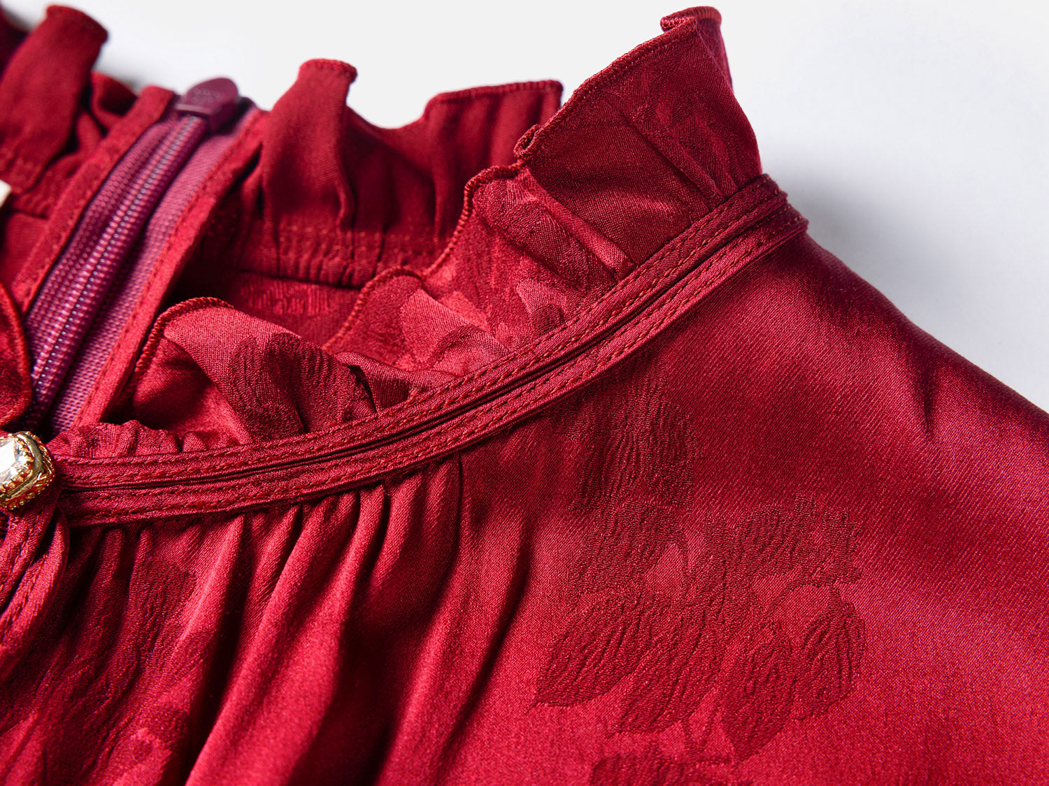 Silk Dress | Wine Red