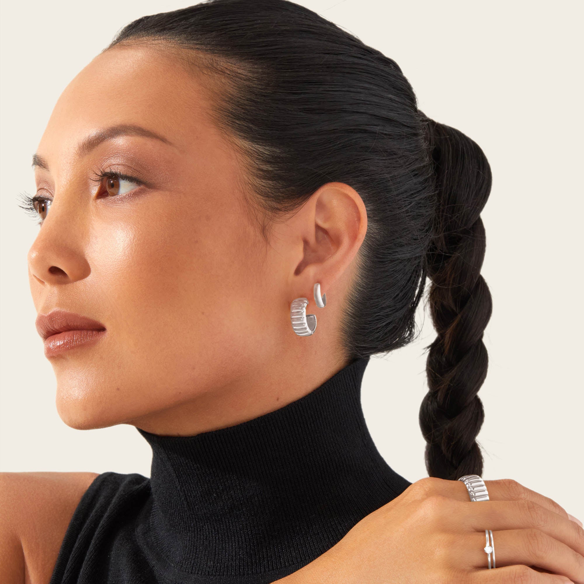 Womens | Aurelia Bold Hoops | Sterling Silver