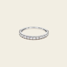 Womens | 14K Solid White Gold | Baguette Half Eternity Band | 0.5 CTW Diamonds