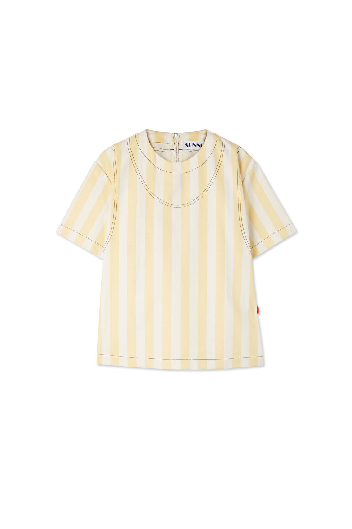 Striped T-Shirt | Unisex | Ecru x Yellow