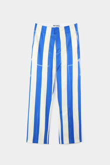 Doppio Straight Pants | Men | Blue x Beige Stripes