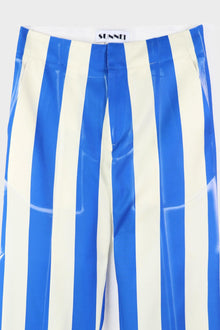 Doppio Straight Pants | Men | Blue x Beige Stripes