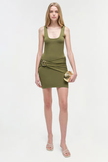 Womens | Alivia Knit Mini Dress | Olive