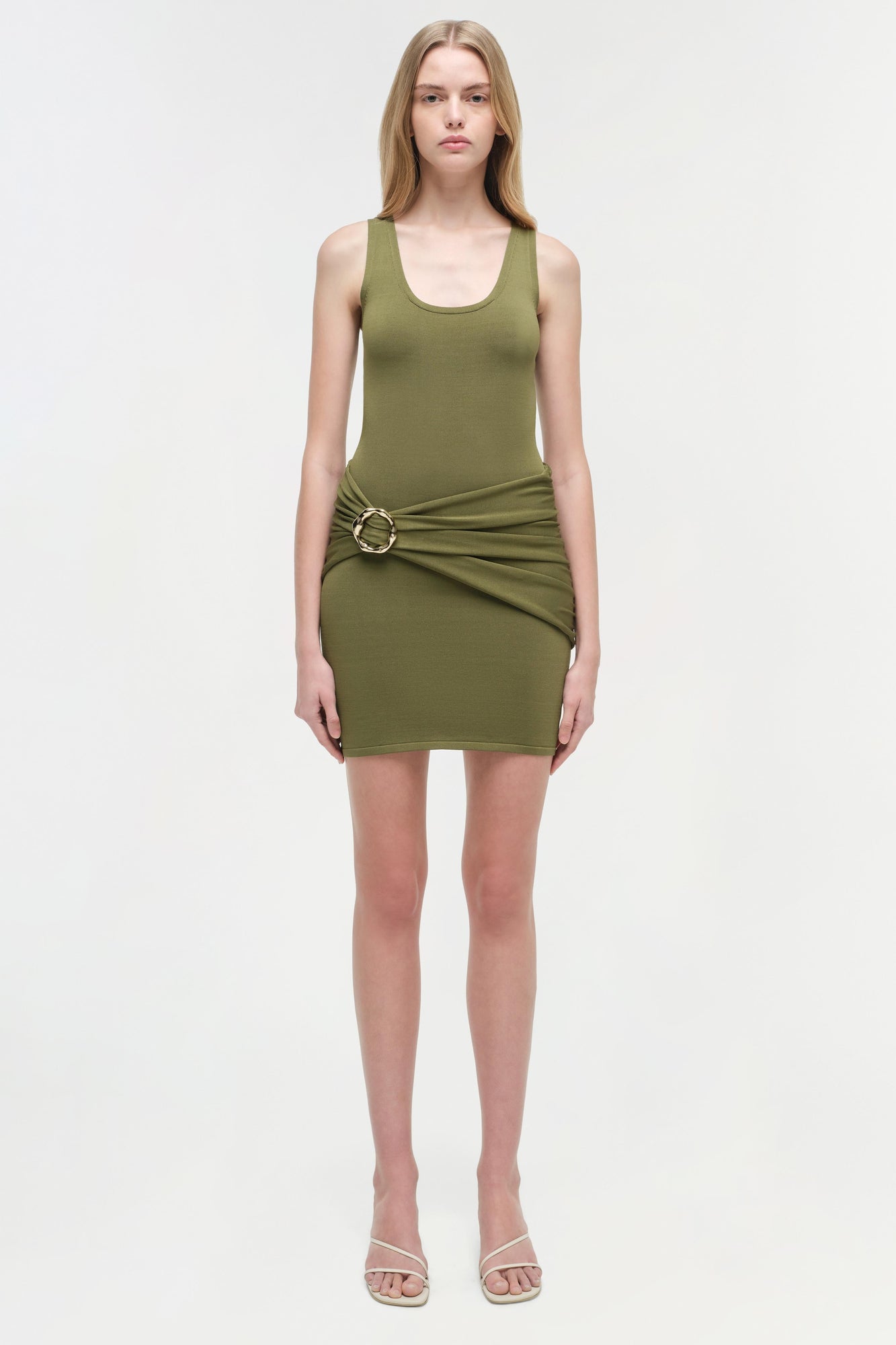 Womens | Alivia Knit Mini Dress | Olive