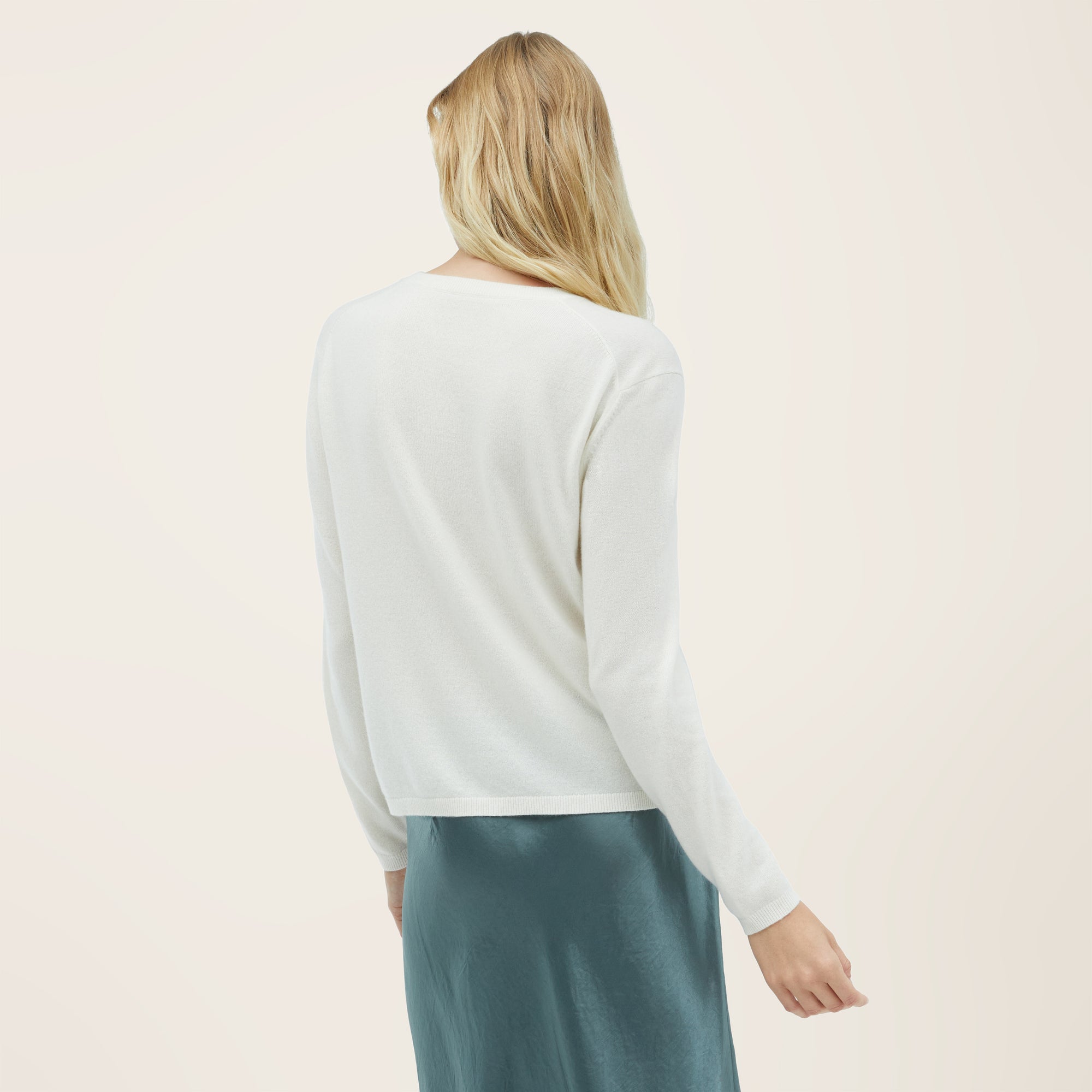 Womens | Airy Cashmere Crewneck Sweater | Ivory