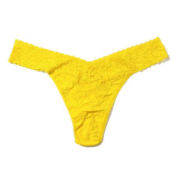 Signature Lace Original Rise Thong | Sunshine Yellow
