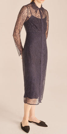 Lace Shirtdress | Navy