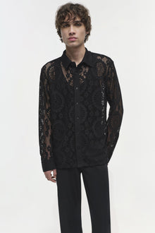Mens | Linus Lace Shirt | Black