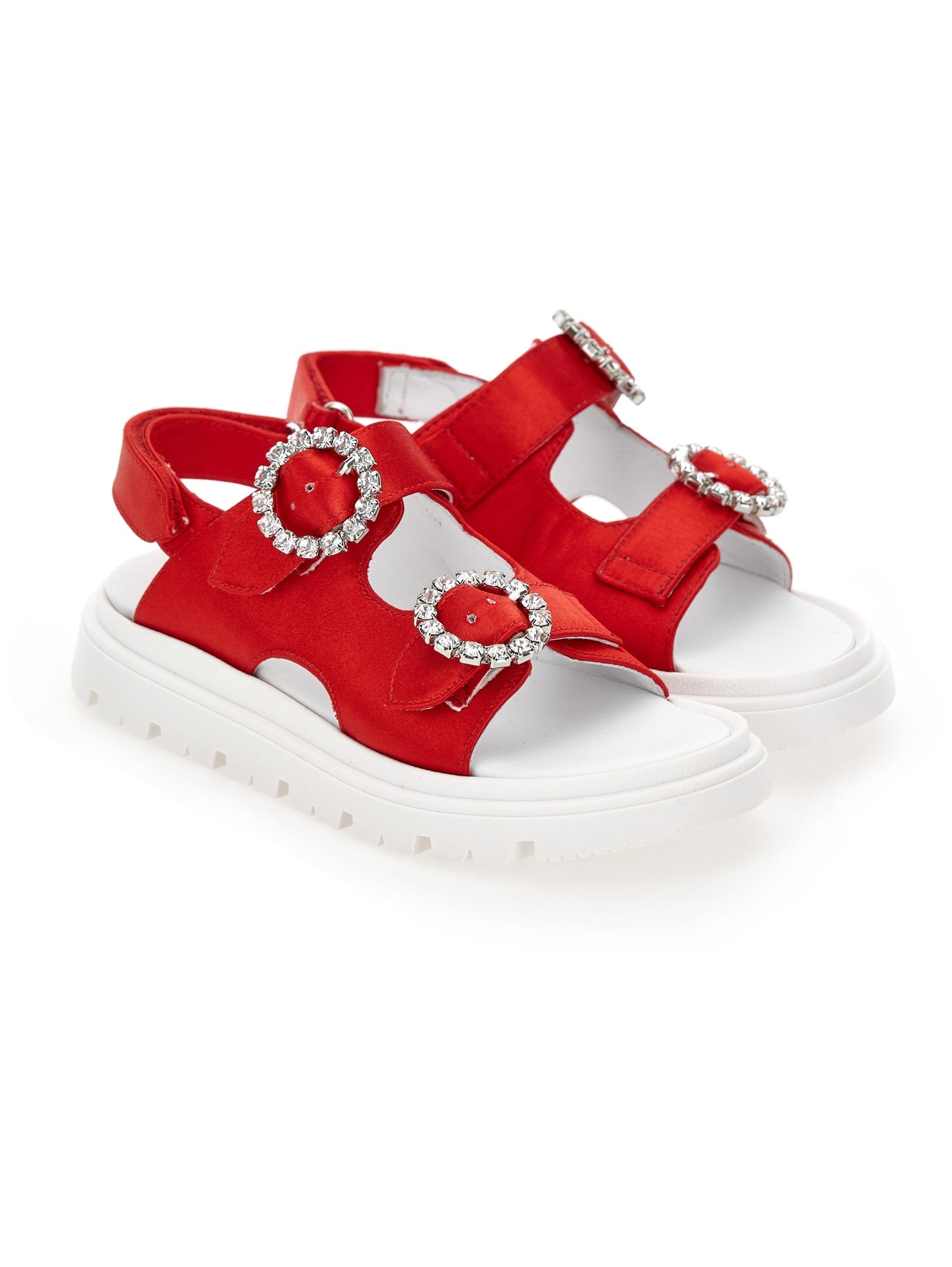 Girls | Jewel Buckle Sandals | Red