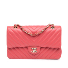 Chanel | Pre-Owned Medium Classic Chevron Lambskin Double Flap - I | Pink/Blush