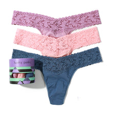 3-Pack Cotton Low Rise Thong | Water Lily/Rosita Pink/ Washed Indigo