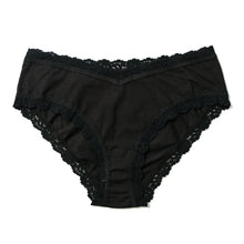 Cotton V-Front Cheeky | Black